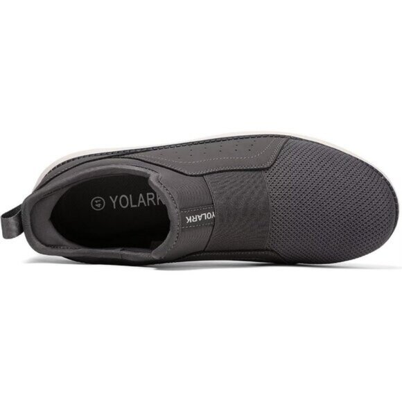 ⚡Men Grey-06 Dress Fashion Lightweight Breathable Laceless Athletic Sneakers - Picture 3 of 7